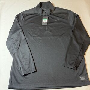 Nike Dri-Fit 1/4 Zip  Men's Golf Top Long Sleeve Black Men Size XL AH5548-010